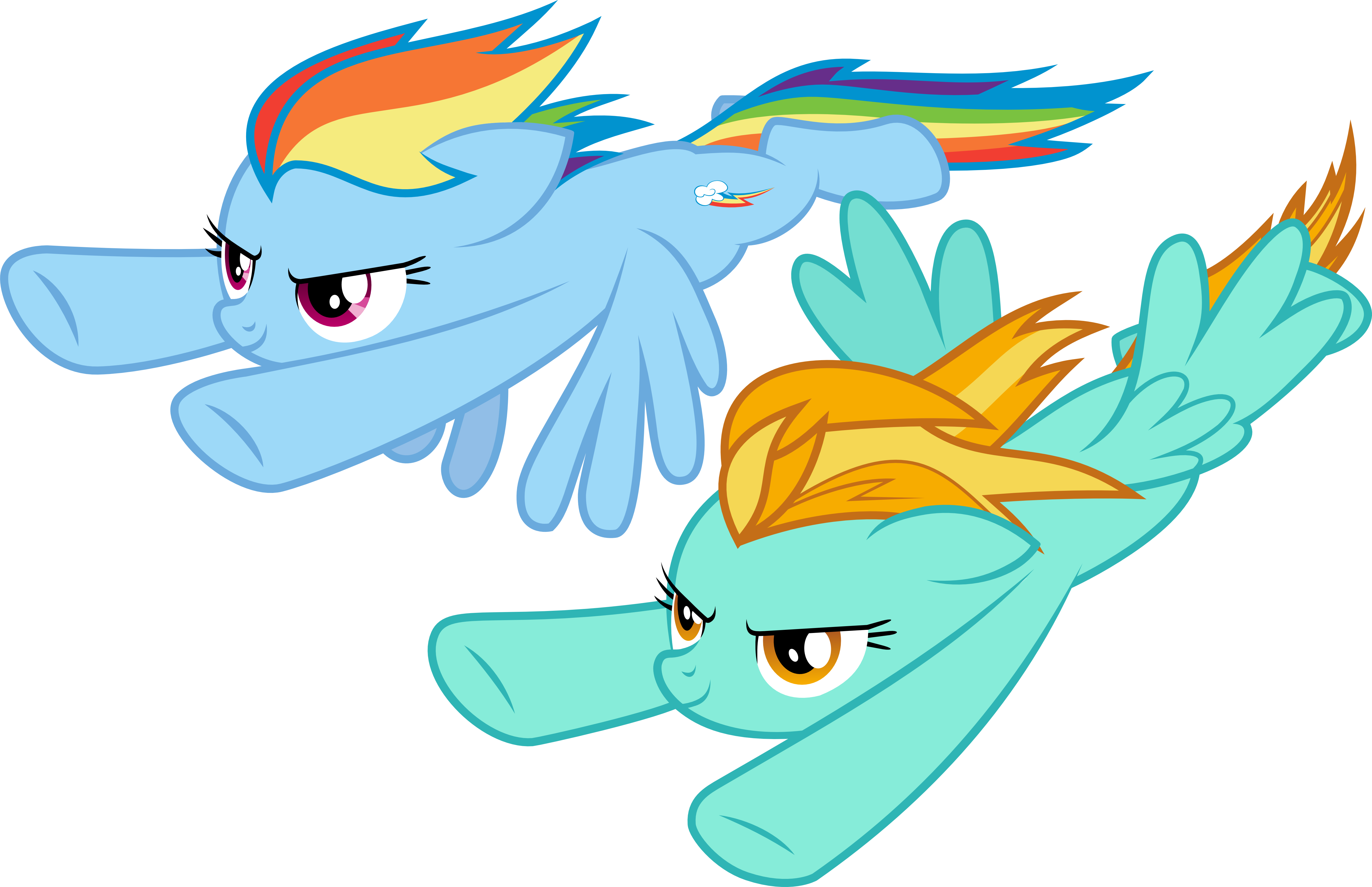 My Little Pony Lightning Dust And Rainbow Dash - Lightning Dust And Rainbow Dash (5246x3394)