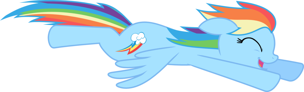 Mlp Rainbow Dash Vector Flying Download - Rainbow Dash Flying Happy (1024x311)