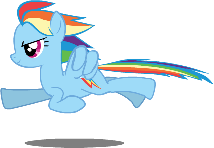 Rainbow Dash Animation - Rainbow Dash Flying Gif (445x306)