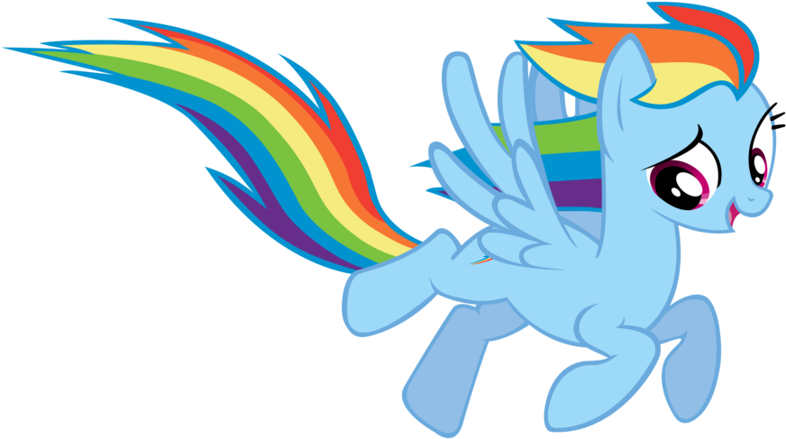 Rainbow Dash Flying Fast - Rainbow Dash Flying Fast (900x733)