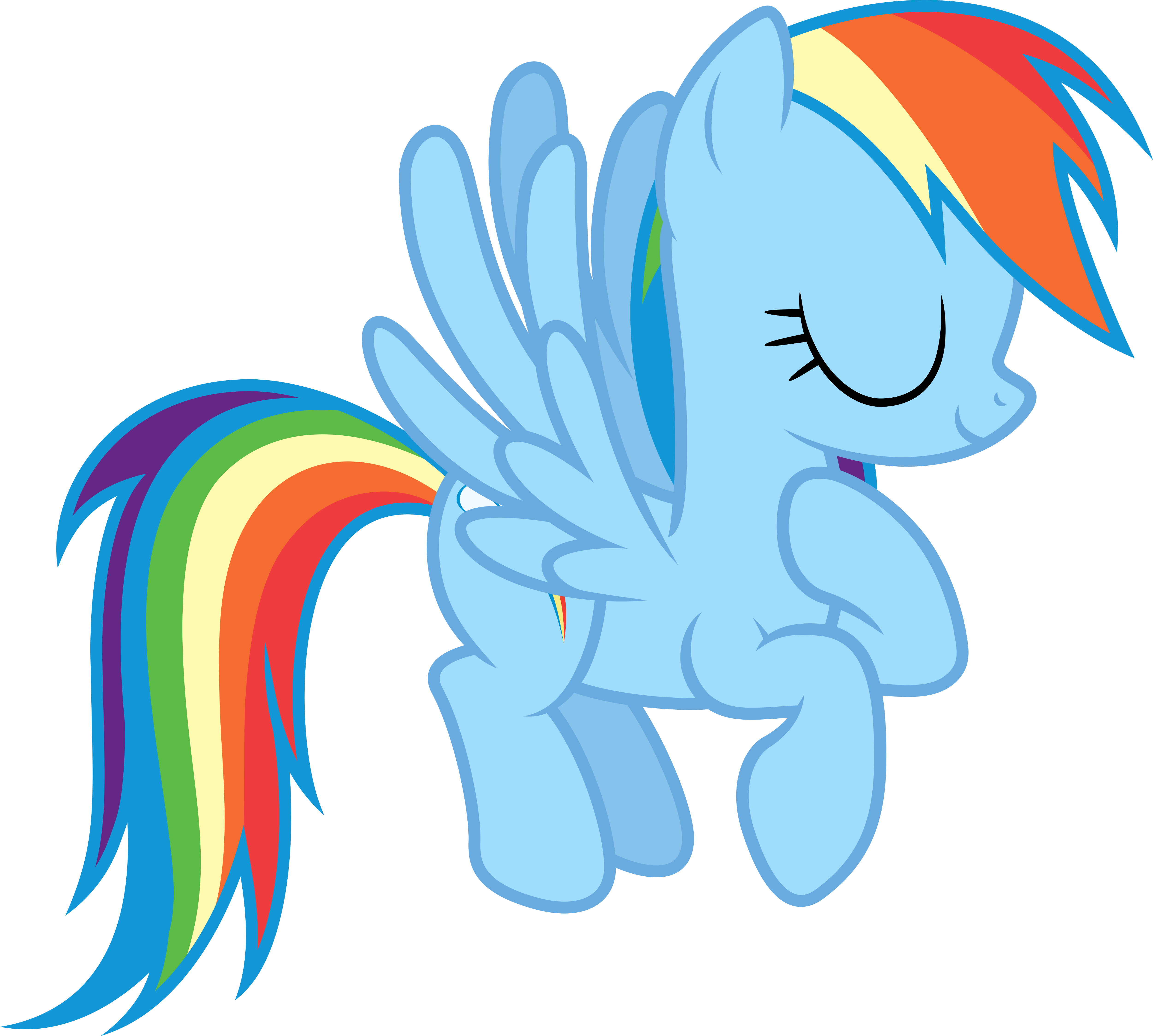 Mlp Rainbow Dash Flying Mad - Pony Friendship Is Magic Rainbow (5000x4492)