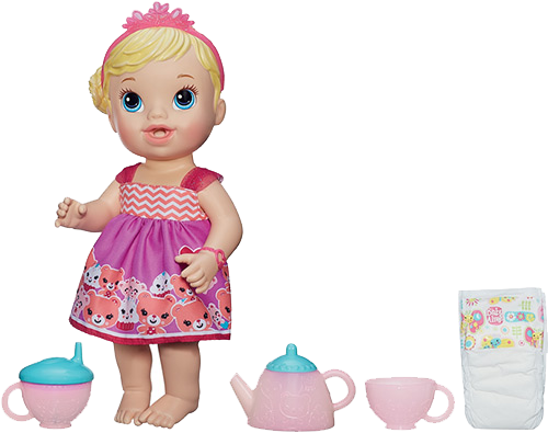 Boneca Baby Alive Hora Do Chá Loira - Baby Alive Dolls Teacup Surprise (500x500)
