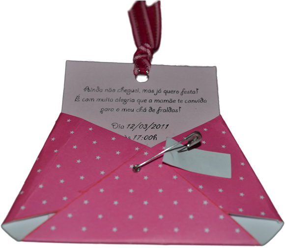 [passo A Passo] Convite Chá De Fraldas - Convite Chá De Fraldas Passo A Passo (650x524)