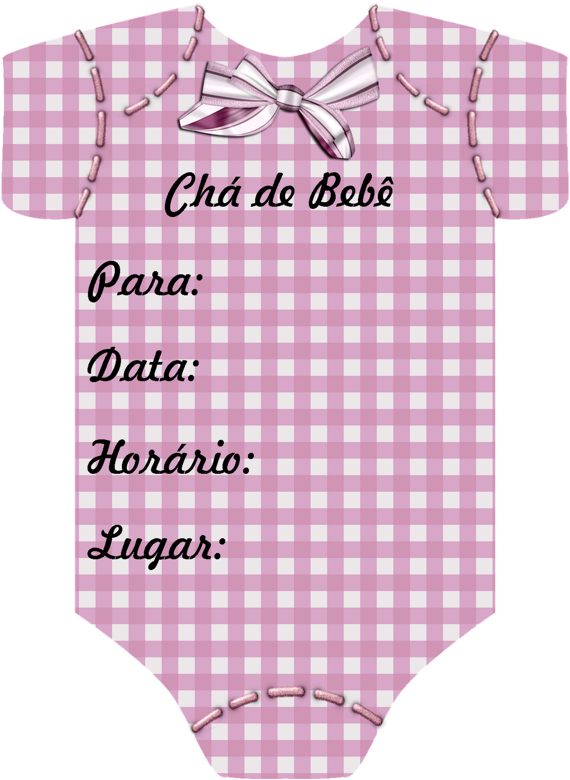 Convite Chá De Bebê Png - Convite Cha De Bebe Body (1600x1600)