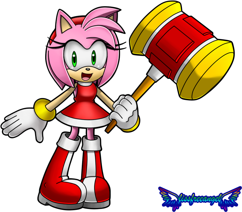 Amy Rose By Lissfreeangel - Cartoon (895x746)