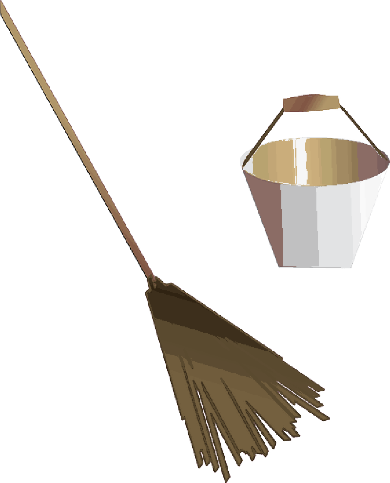 Cartoon, Tools, Broom, Bucket, Free, Cleaning, Clean - Broom Clip Art (800x990)