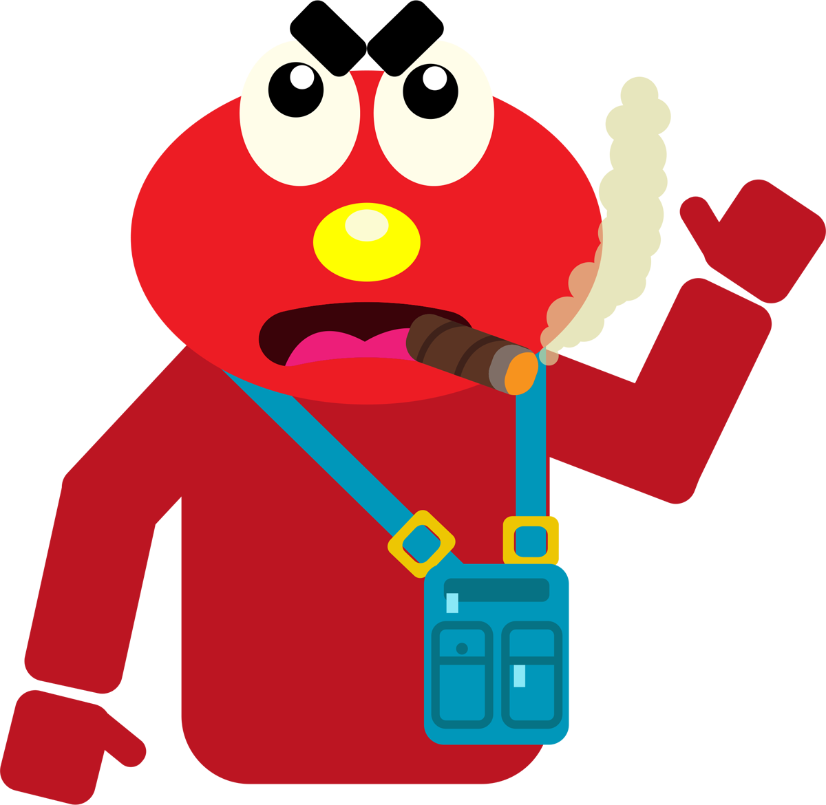 Times Square Elmo - Cartoon (1200x1170)