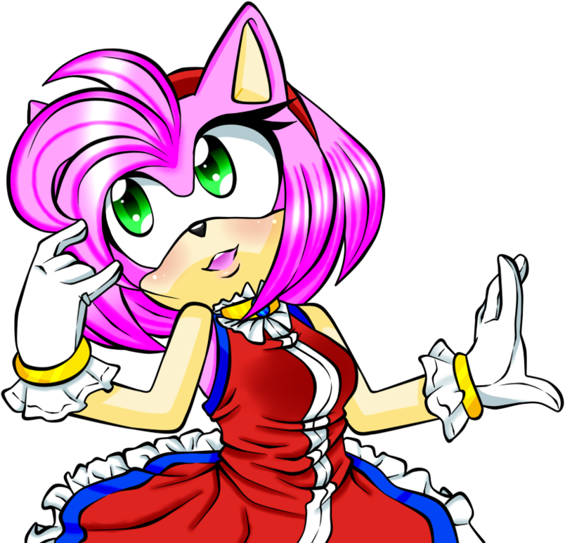 Amy Rose By Sonamyfanlove On Deviantart - Amy Rose Para Colorear (985x811)