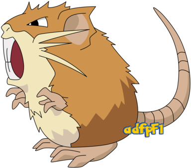 020 Raticate By Adfpf1 - Raticate (400x351)