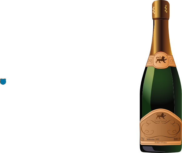 Champagne Bottle Vector Png (600x506)