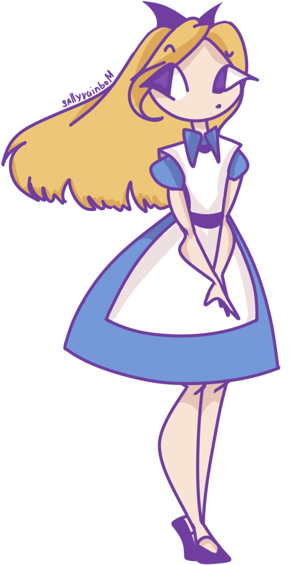 Alice In Wonderland By Sallyrainbom - Alice In Wonderland By Sallyrainbom (611x1305)