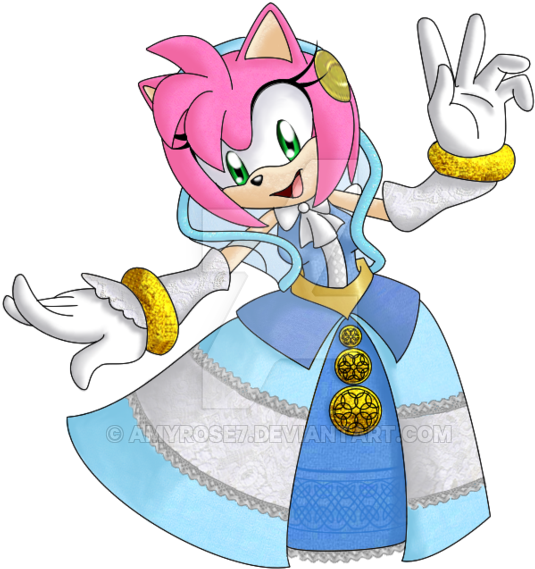 Stbk By Amyrose7 - Dibujos De Amy Rose Princesa (600x679)