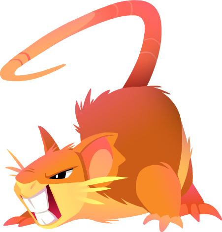 Raticate - Clip Art (451x472)