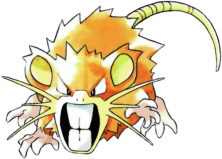 Raticate Red And Blue Pokemon Official Art Render - Raticate (723x516)