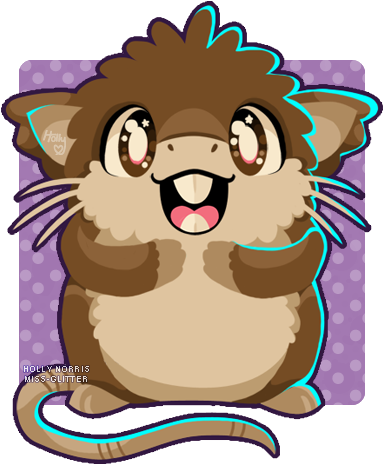 020 Raticate By Miss-glitter - Drawing (392x473)
