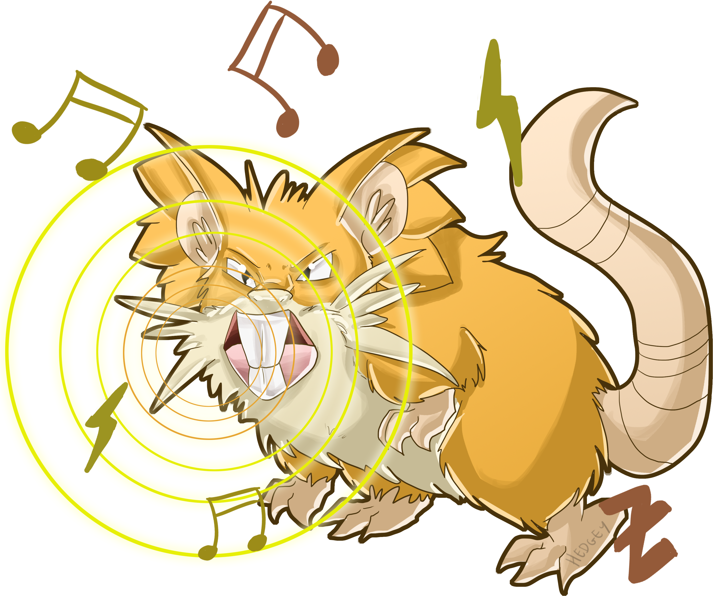 Raticate Used Uproar By Hedgey - Raticate (2968x2516)