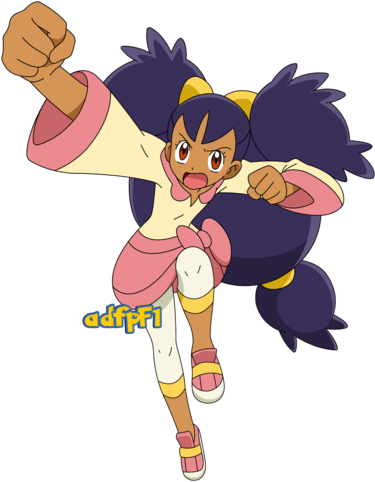 Iris By Adfpf1 - Pokemon Ash Black & White (400x502)