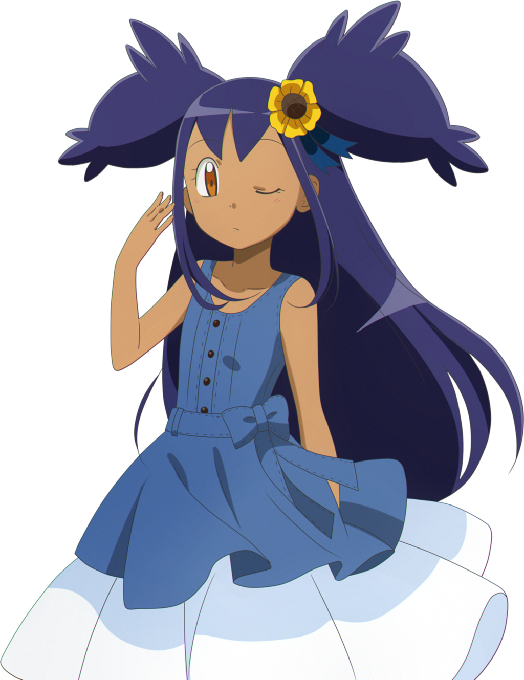Summer Iris By Kurumierika - Iris De Pokemon (1024x1329)
