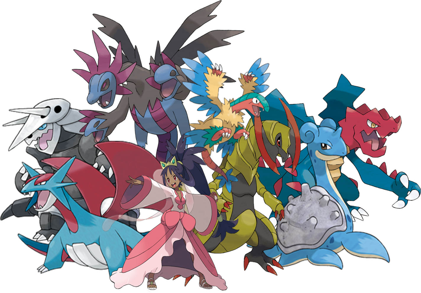 Pokemon Black 2 Iris Team Download - Cartoon (1424x990)