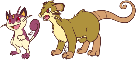 Pokemon Bracket Fusion Project Meowth Persian Rattata - Rattata (570x254)