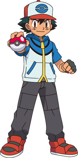 Pokemon Black And White Ash Iris And Cilan Download - Pokemon Bw Ash Ketchum (268x544)