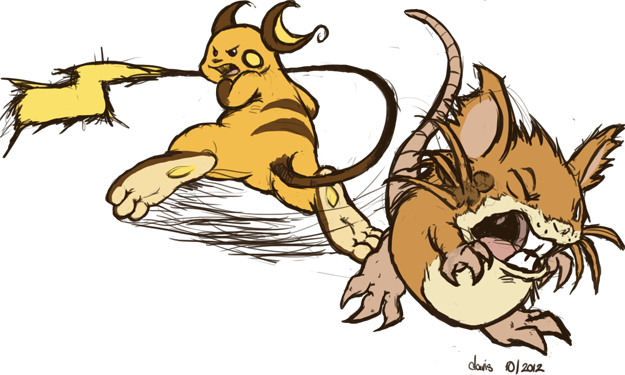 Raichu Isn't Happy By Runde - Cartoon (625x375)