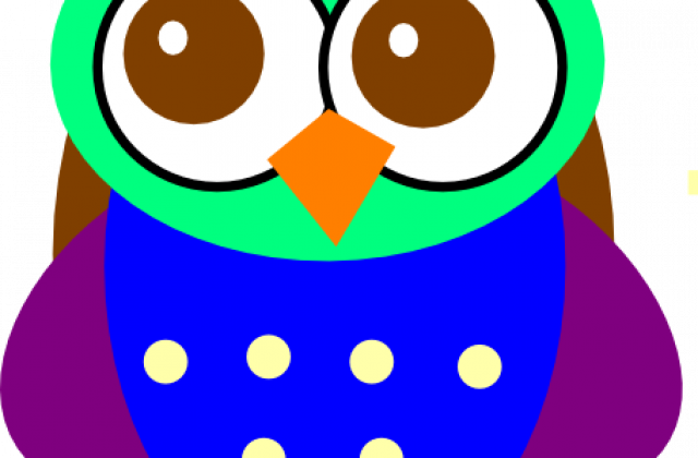 Cute Baby Owl Cartoon Pictures Colorful Baby Owl Clip - Owl Animated (640x420)