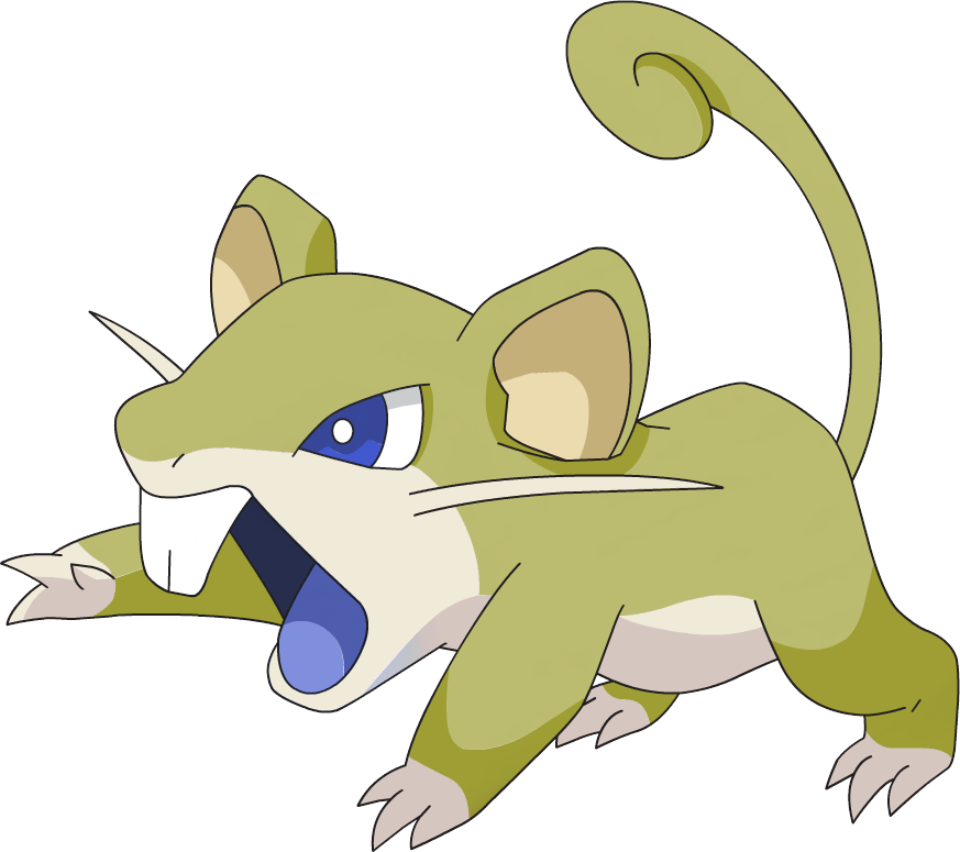 Image 019 Rattata Ag Shiny Png Leonhartimvu Wiki - Shiny Rattata And Raticate (873x775)