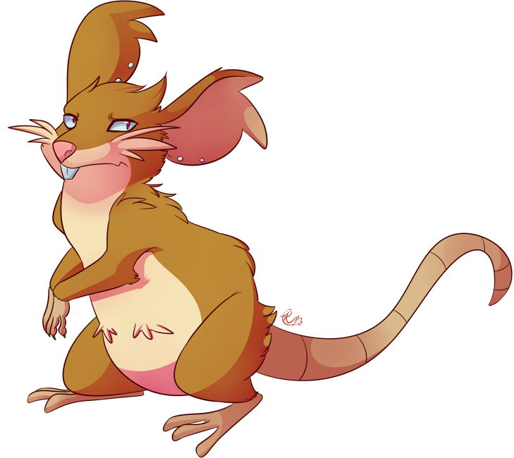 Gary's Raticate By Riboo - Cartoon (729x650)