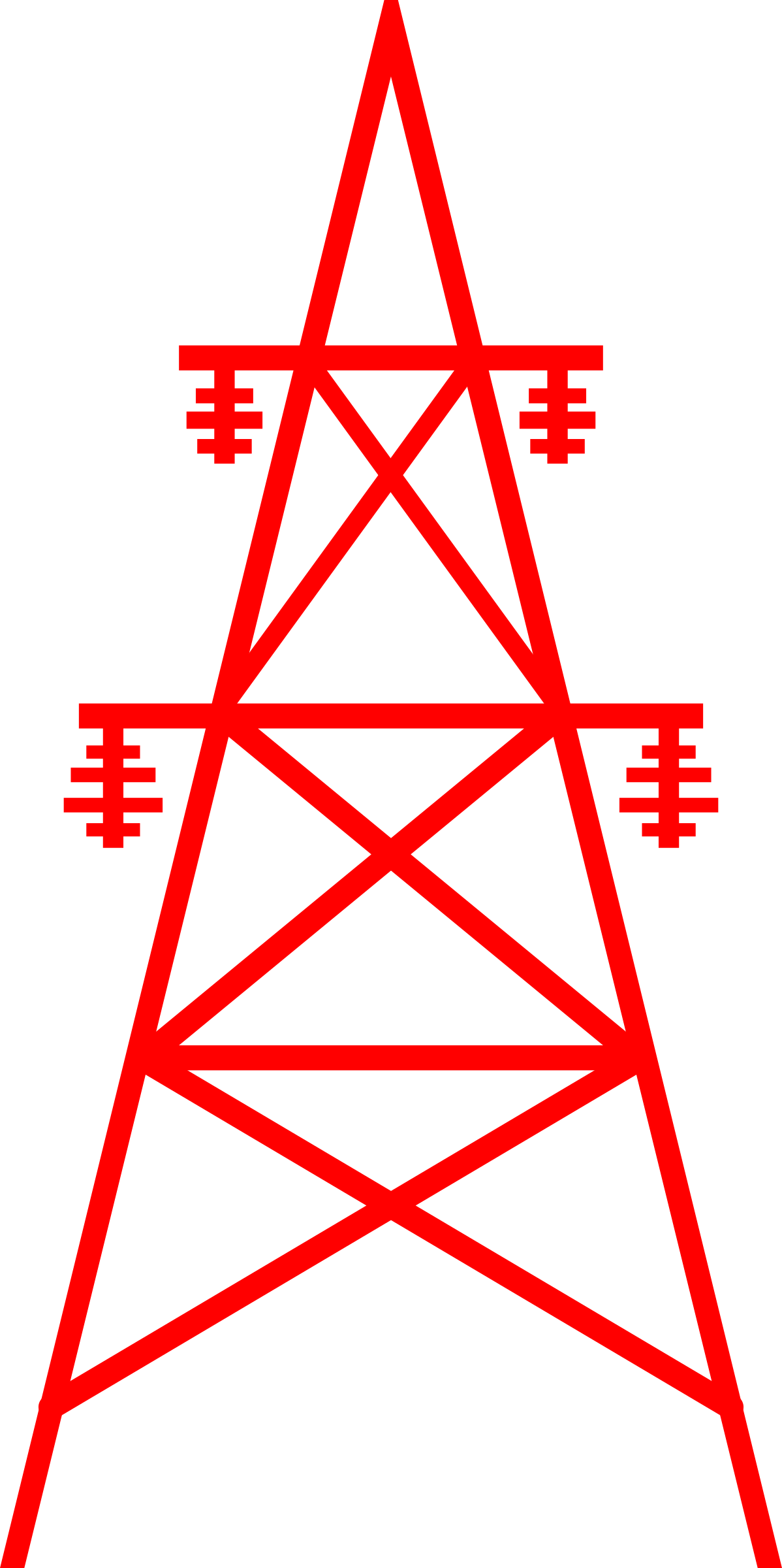 Electricity Tower Clipart 2 By Tracy - Transmission Tower Clipart (1198x2400)
