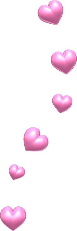 Valentine - Png Rosado Corazones (248x743)