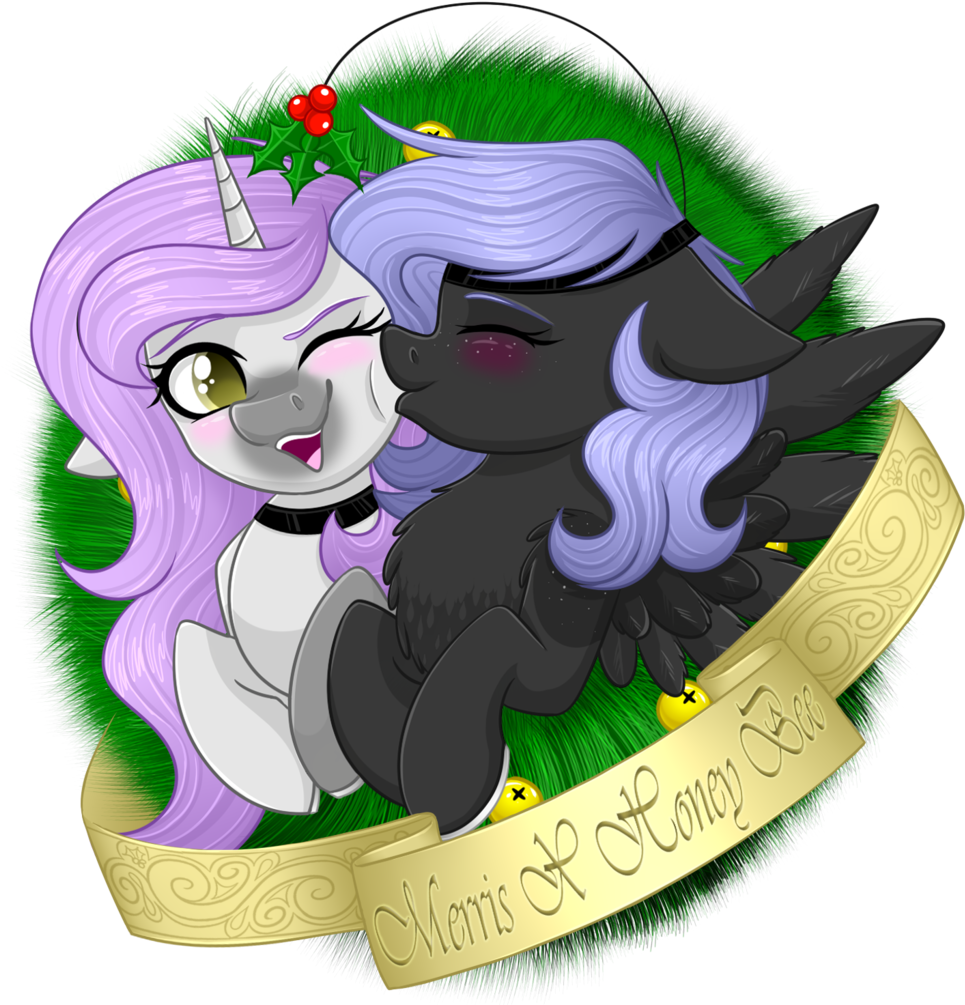 Merris Flick X Honey Bee Christmas Wreath [gift] By - Cartoon (1024x1024)