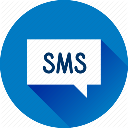 Alert, Chat, Email, Facebook, Message, Notification, - Sms Icon Blue Png (512x512)