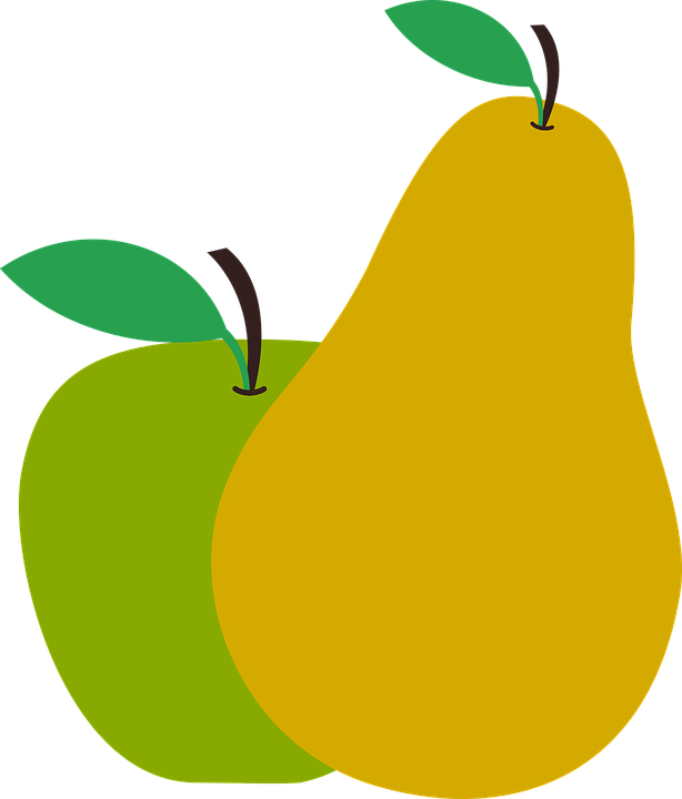 Pin Yellow Apple Clipart - Apple And Pear Clipart (614x720)