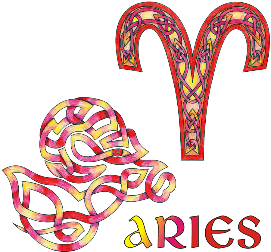 Celtic Knot Aries By Knotyourworld - Celtic Knot Zodiac (900x837)