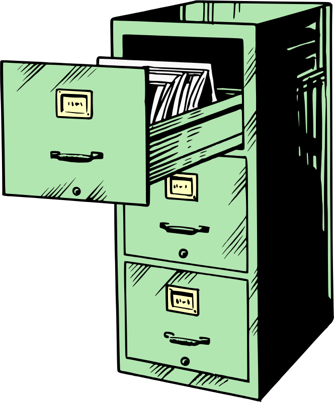 Clipart Filing Cabinet - Clip Art Filing Cabinet (664x800)