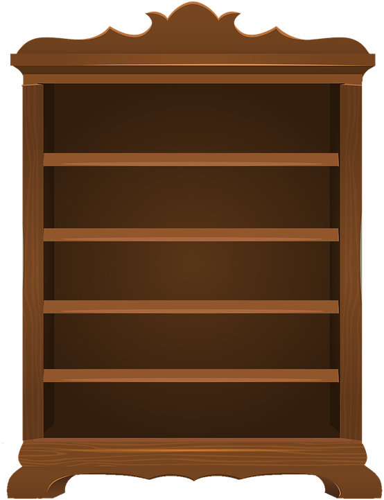 Furniture Clipart Empty Bookcase Pencil And In Color - Estante Vazia Png (720x720)