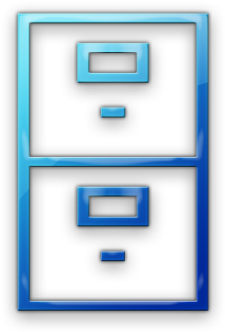 Filing Cabinet Icon File Clipart - Electric Blue (420x420)