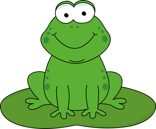 Related Free Clipart Of Frogs - Frog On Lily Pad Clipart (500x415)