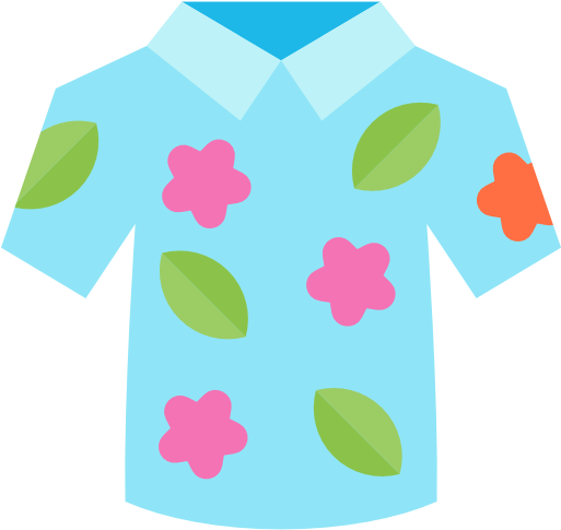 Hawaiian Free Icon - Hawaiian Shirt Transparent Background (512x512)