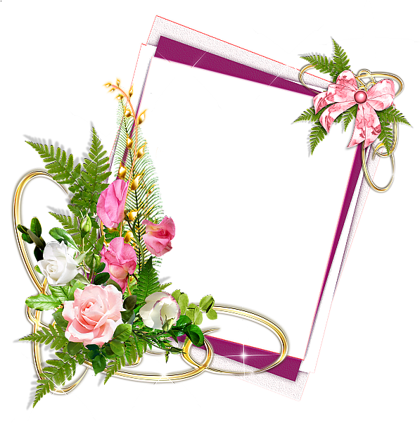 Download Png Images - Pink Roses Frame Png (700x700)