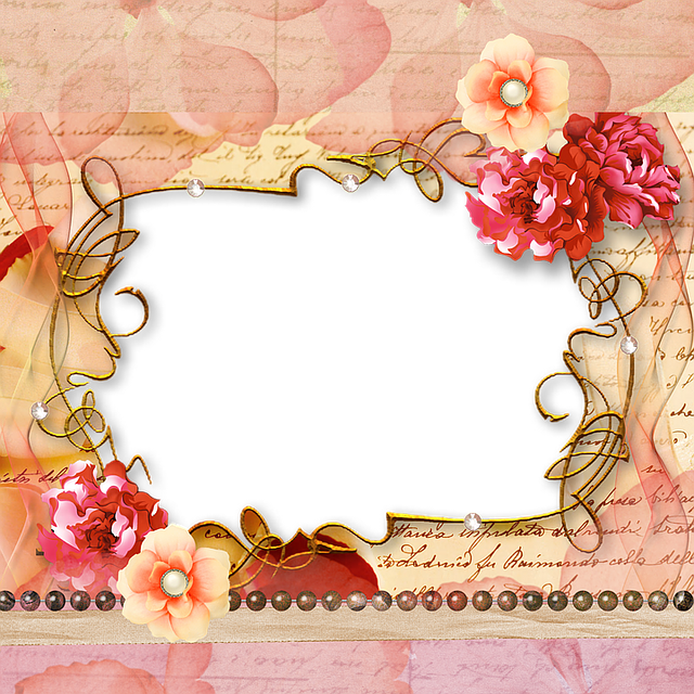 Scrapbook Photo Frame With Background - (640x640) Png Clipart Download