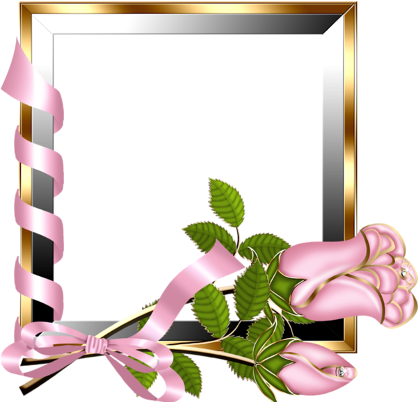 Pink Roses Frames - Light Pink Frame Png (600x600)
