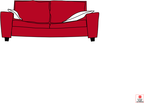 Couch With Pillow And A Dog Clip Art At Clker - Studio Couch (600x595)