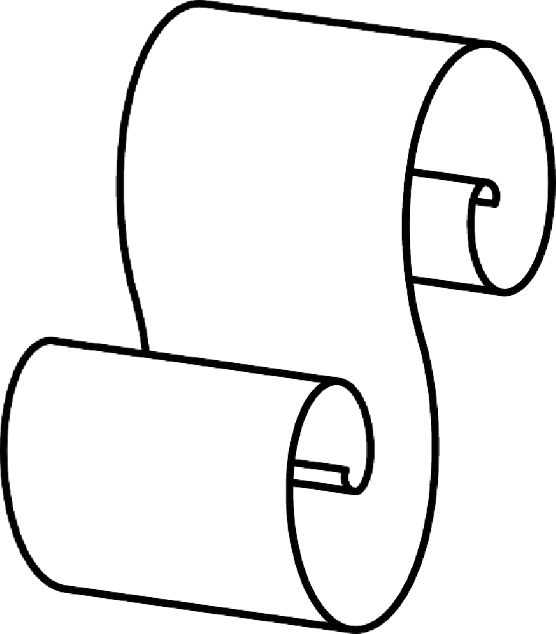 Scroll, Paper, Open, Design, Cartoon, Banner - Paper Scroll Clip Art (800x912)