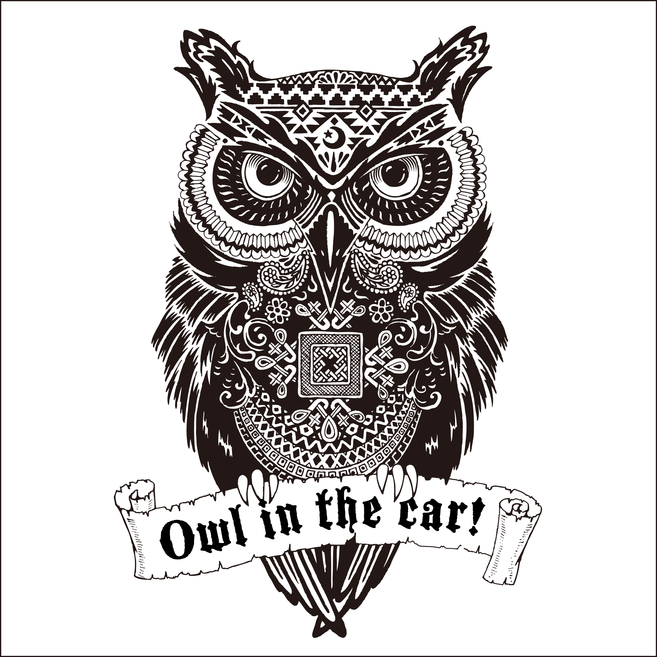 Folklore Owl｜emi様｜デザイン・イラストコンペsns アトリエサーカス（ateliercircus） - Desktop Backgrounds Tattoo Minimalist (2288x2288)