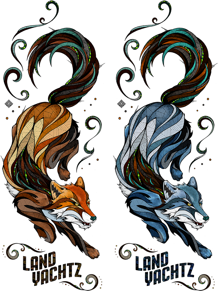 Drawn Owl Landyachtz - Landyachtz Fox Design (900x1072)