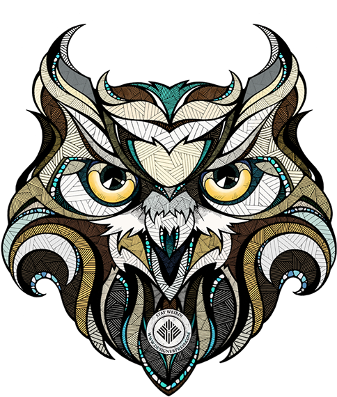 Landyachtz // New Graphics On Behance Andreas Preis - My Wonderful Walls Owl Wall Decal Size: Medium (600x657)