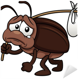 Illustration Of Cockroach Cartoon Get Out Sticker • - Cute Cockroach (400x400)
