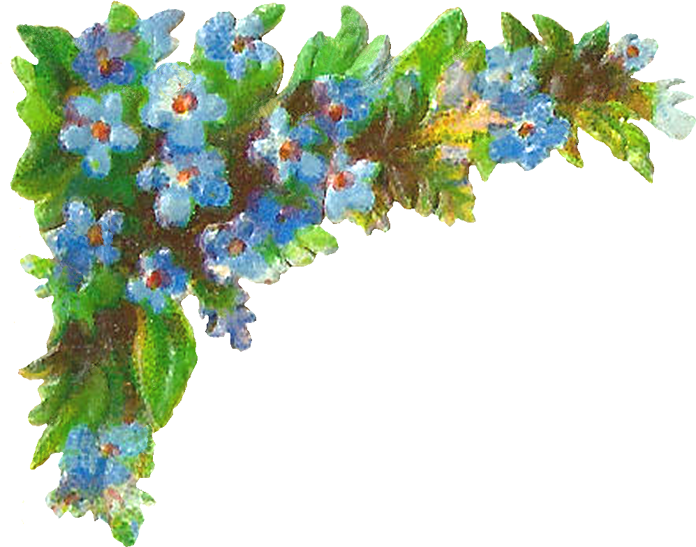 Digital Flower Corner Design Download - Corner Flower Design Png (1200x1015)